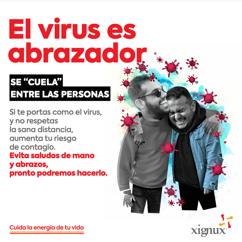 El virus es abrazador